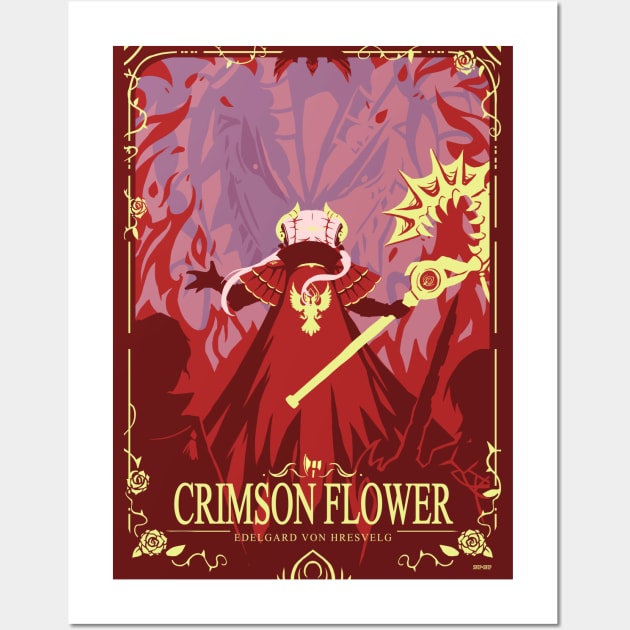 Crimson Flower Wall Art by SnipSnipArt